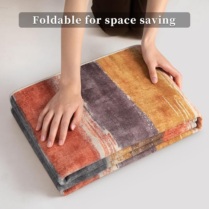 Ciicool 2x6 Washable Runner Rug, Modern Abstract Hallway Rug Runner, Non-Slip - Image 6