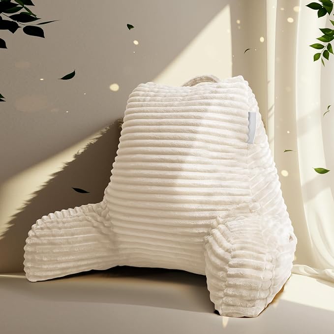Hearth & Harbor Reading Pillow for Bed Adult – Back Pillow for Sitting in Bed - Image 2