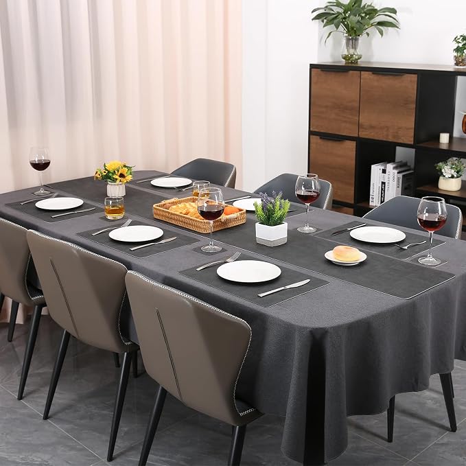 Table Runners 94 Inches Long, Dual-Sided Faux Leather Farmhouse Table Runner - Image 6