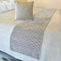 The HomeCentric King/Queen/Twin Silver Decorative Full 68"x18" Bed Runner by TheHomeCentric
