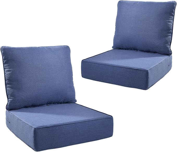 Outdoor Cushion Set for Furniture Patio Furniture, UV Resistant, Water Resistant by PLANNTONNEO