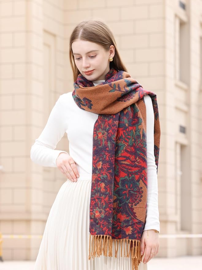 Wander Agio Warm Fashion Scarf Long Shawl Large Blanket Winter Wraps Scarves - Image 6