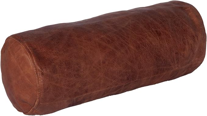 Neck Roll Pillow Cushion Cover, 24x6 Inch Full Moon Round Bolster Pillow Case by Ganloz