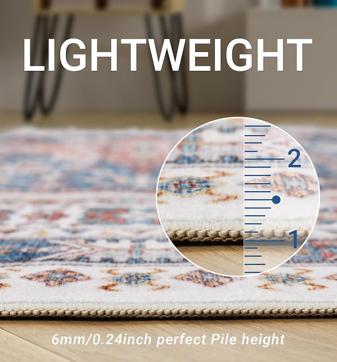 zesthome 8x10 Area Rugs for Living Room, Non-Slip Backing Washable Rugs - Image 5