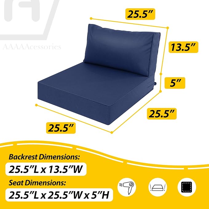AAAAAcessories Outdoor Deep Seat Cushions, Waterproof, Fade-Resistant Patio - Image 5