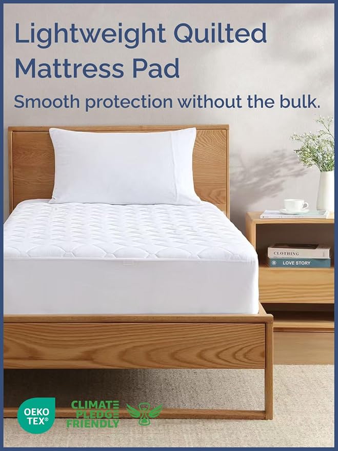 Quilted Fitted Mattress Pad Twin Size - Image 2