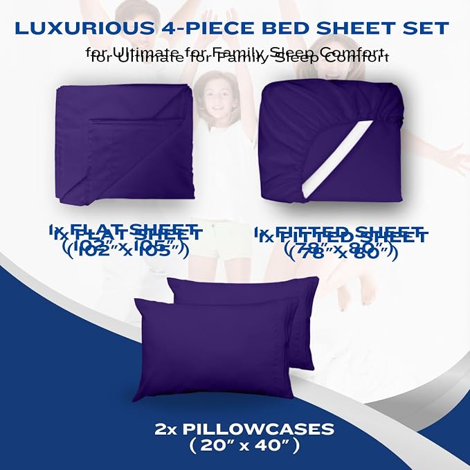 DREAMCARE California King Sheet Sets – 4 pcs Cooling Sheets – up to 21” Deep - Image 8
