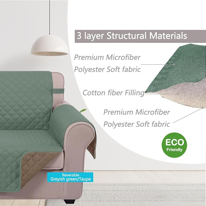 U-NICE HOME 4 Seater Sofa Cover 91 Inch Large Couch Covers - Image 4