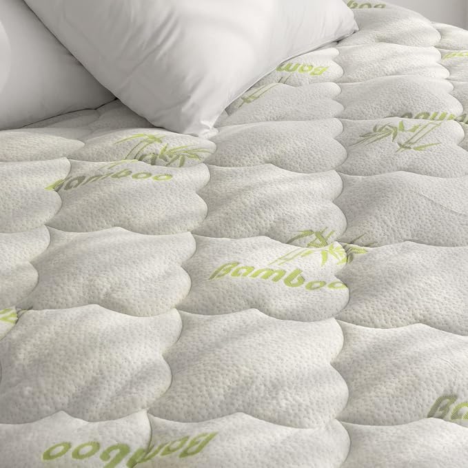 King Size Air Mattress Topper Cover, Thick Quilted Mattress Topper, Viscose - Image 2