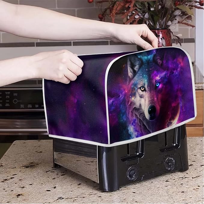 ZFRXIGN Galaxy Wolf Toaster Cover, 4 Slice Toaster Bag, Stain Resistant - Image 2