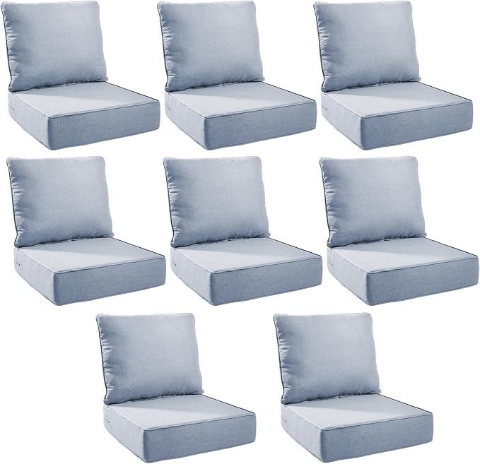 Outdoor Cushion Set for Furniture Patio Furniture, UV Resistant, Water Resistant by PLANNTONNEO