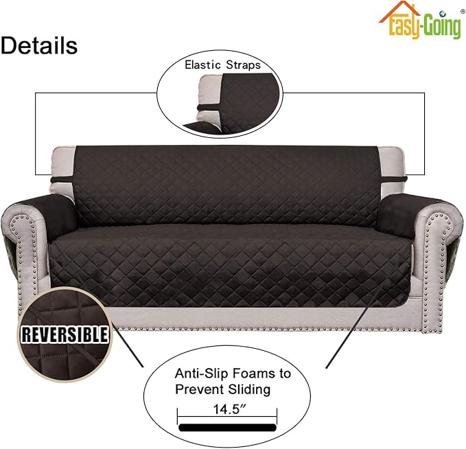 Easy-Going Sofa Slipcover Reversible Loveseat Sofa Cover Couch Cover - Image 3
