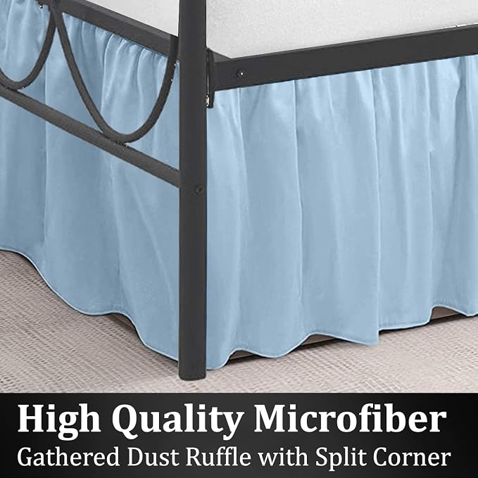 SKY BEDDINGS - Full Size Ruffled Bed Skirt - 16 Inch Drop Dust Ruffle Bed Skirt - Image 4