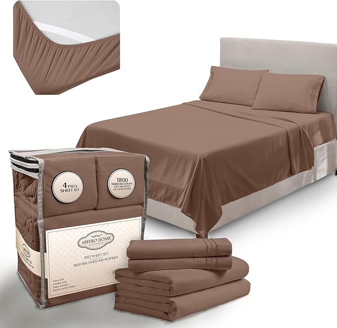 King Size Sheets Set Cooling by AbeeroHome