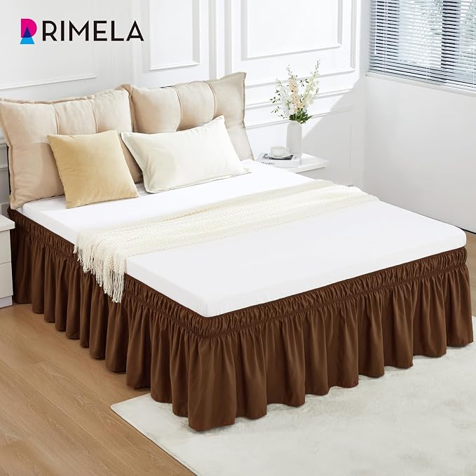 RIMELA Bed Skirt Queen Size 18 Inch Drop, Elastic Bed Skirting - Image 2