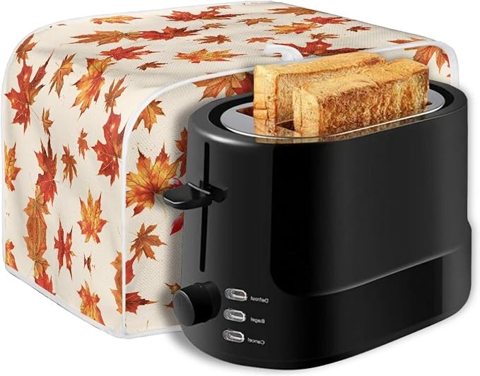 Cardinal Printed 2 Slice Kitchen Machine Covers, Maple Leaves Print Toaster - Image 6