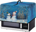 Microwave Oven Cover, Christmas Snowman Heat-Resistant Polyester Machine by Unknown