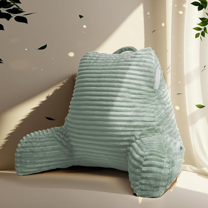 Hearth & Harbor Reading Pillow for Bed Adult – Back Pillow for Sitting in Bed - Image 2