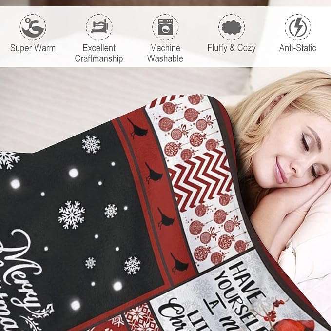 Cardinal Bird Christmas Blanket - Image 8