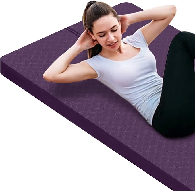 nuveti Large Exercise Mat - 15mm/20mm/30mm Thick Yoga Mat | Workout Mat by BecomeBetterYourself