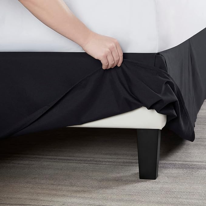 Nestl Black Full XL Bed Skirt - Image 5