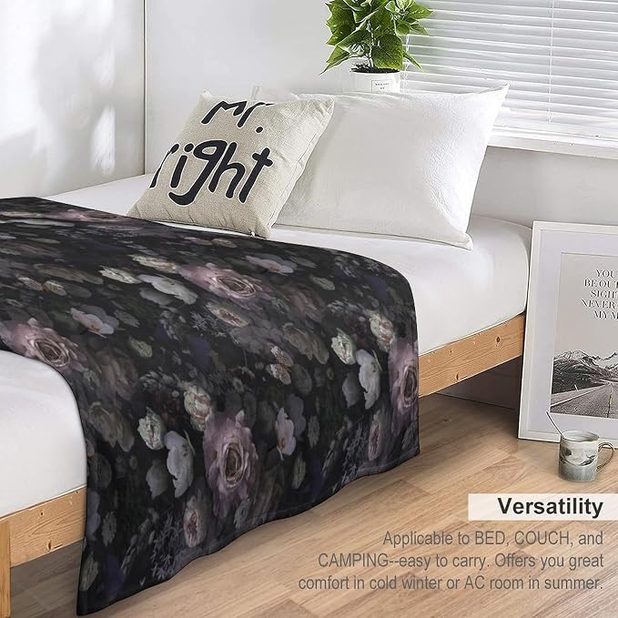 Vintage Gothic Floral Blanket - Image 5