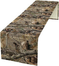 Forest Camouflage Table Runner, Camo Rustic Wildlife Animal Hunting Deer Elk by Unknown