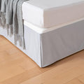 Queen Bed Skirt, Grid Plaid Soft Quadruple Pleated Ruffle Bed Skirt, Tailored by TSUTOMI