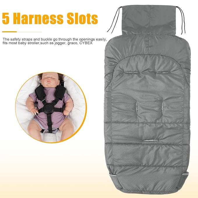 Yoofoss Stroller Cover for Winter, Toddler Stroller Footmuff Universal for Most - Image 6