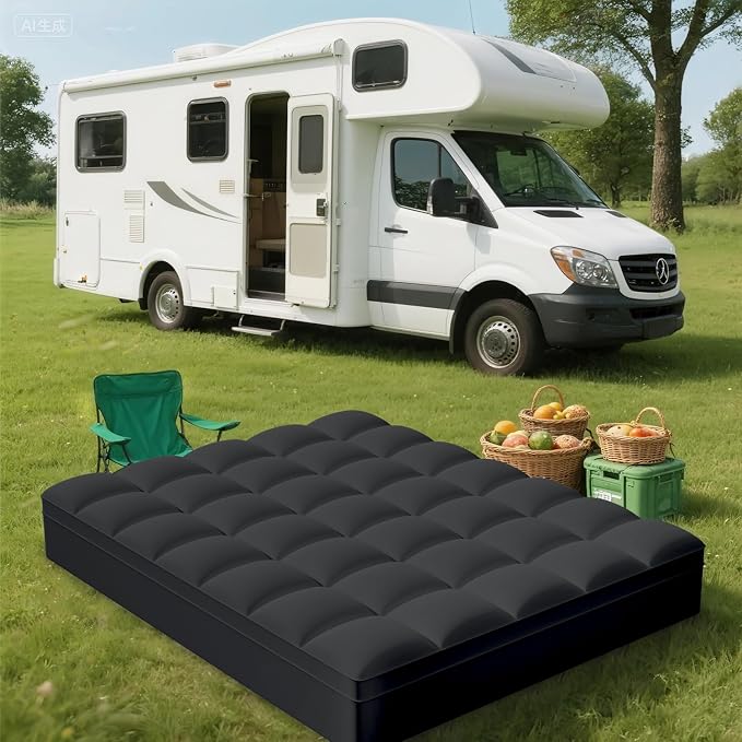 ELEMUSE RV Short Queen Black Mattress Topper - Image 7