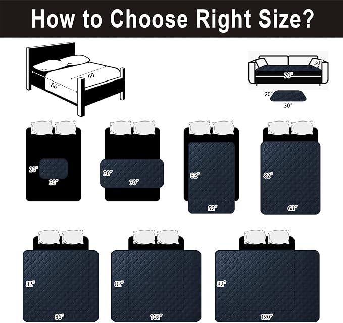 100% Waterproof Dog Bed Cover 30x70 inch Reversible Pad Reusable Camping Mat - Image 5