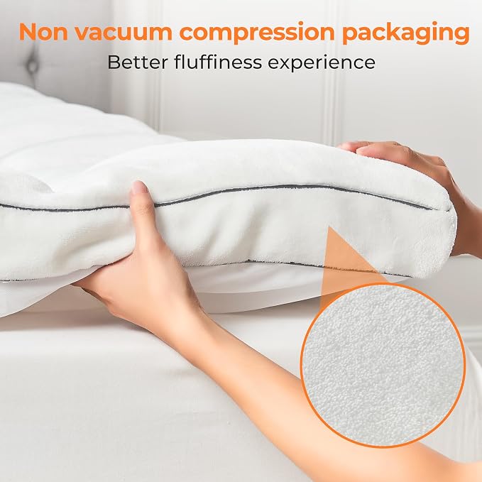 Ultra Soft Coral Fleece California King Size Mattress Topper, No Compression - Image 4