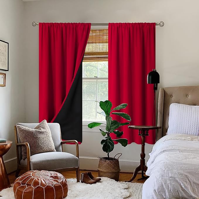 BGment Blackout Curtains for Bedroom 63 Inch Length 2 Panels Set, Thermal - Image 2