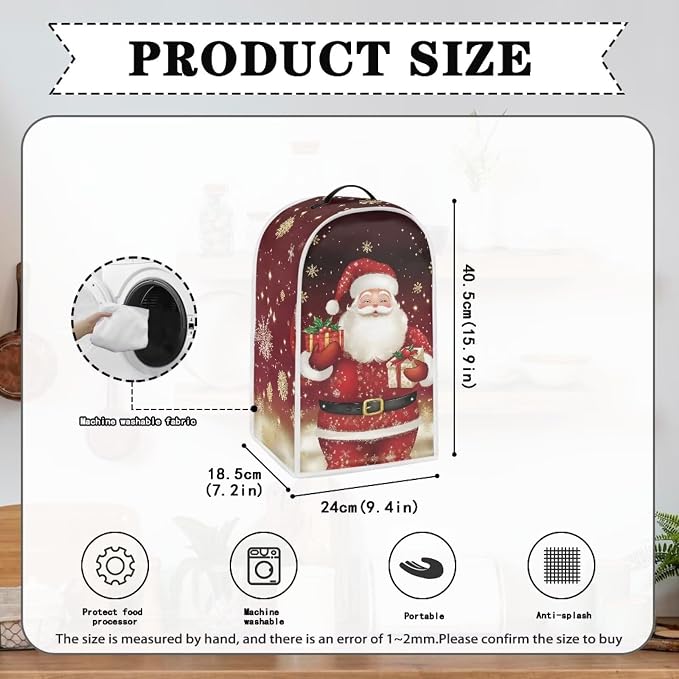 Santa Claus Blender Cover for Kitchen Resistance Food Processor Dust Cover - Image 5