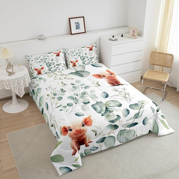 Erosebridal Kawaii Pig Bedding Full Size - Image 4