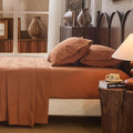 100% Linen Sheet Set King Size Extra Deep Pocket Fits 18-24 Inch Mattress by overket