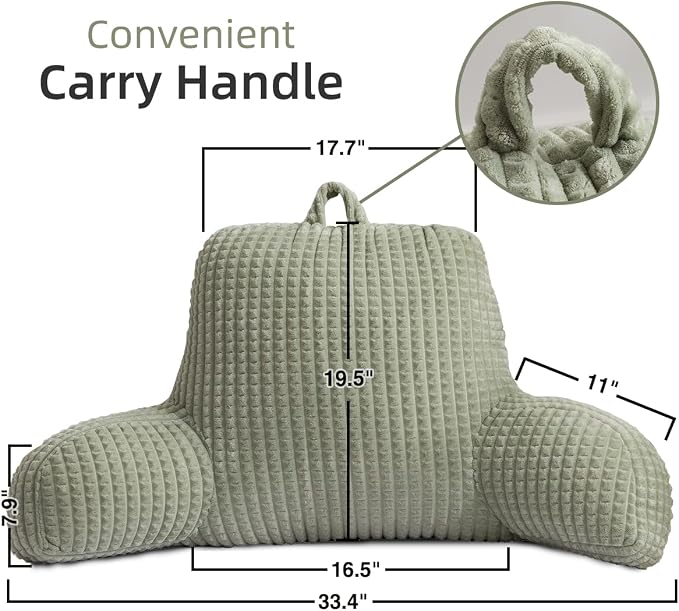 Holawakaka Reading Pillow for Bed and Sofa Couch Sitting Up, Backrest Pillows - Image 3