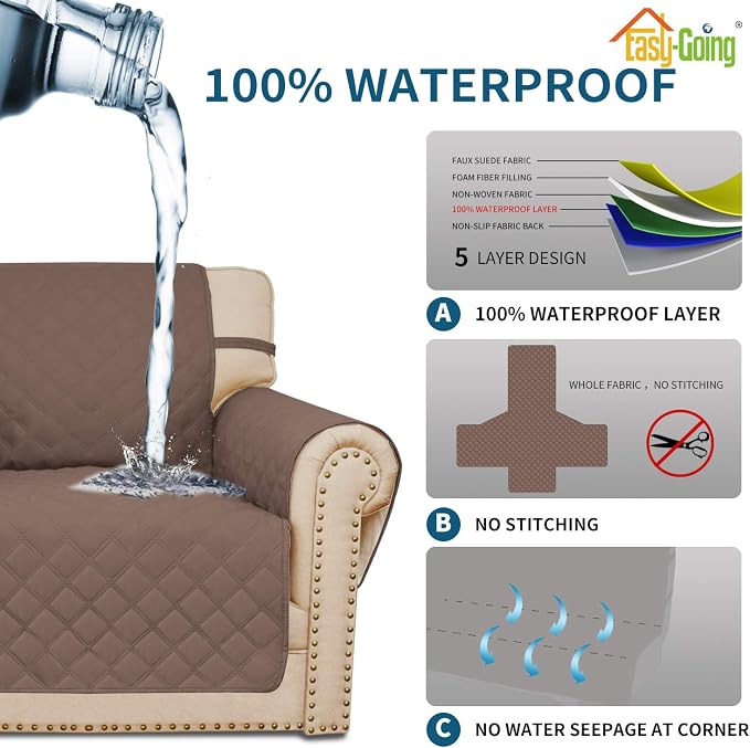 Easy-Going Sofa Slipcover Chair Cover Waterproof Couch Cover Washable Sofa - Image 4