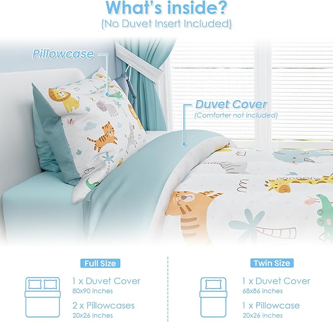 SANDJEST Animal Duvet Cover Sets Full Size - Image 2
