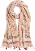 Scarf for Women Lightweight Soft Floral Leopard Printed Scarves Fall Winter by QIUTIMIY