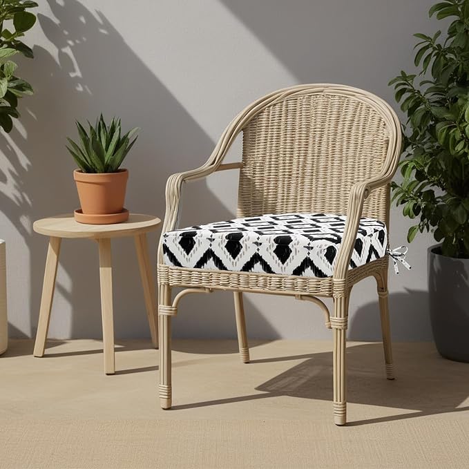 idee-home Outdoor Chair Cushions Set of 4, Thick 17" x 17" x 3" Outdoor Seat - Image 5
