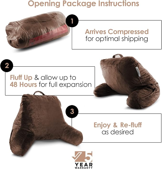 Nestl Reading Pillow with Shredded Memory Foam Designed - Image 2