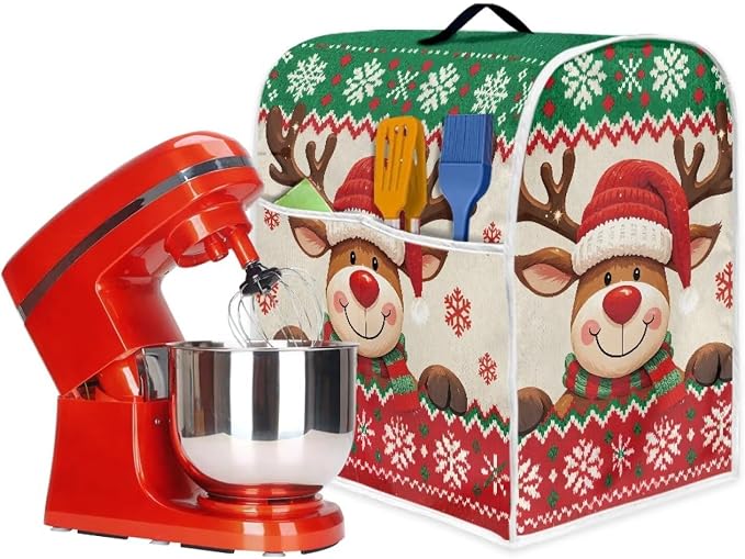 Christmas Stand Mixer Cover 4.5-5 Quart Kitchen Mixer Cover Washable Food - Image 4