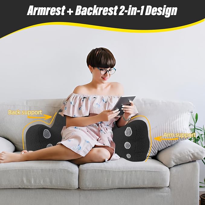 Reading Pillow for Sitting in Bed Couch Teens/Adult, Back Rest Pillow for - Image 5