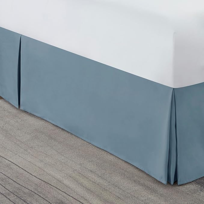 Nestl Stone Blue Bed Skirt Queen Size - Image 8