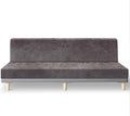 molasofa Leather Like Stretch Futon Slipcover Armless Futon Bed Sofa Cover by Molasofa