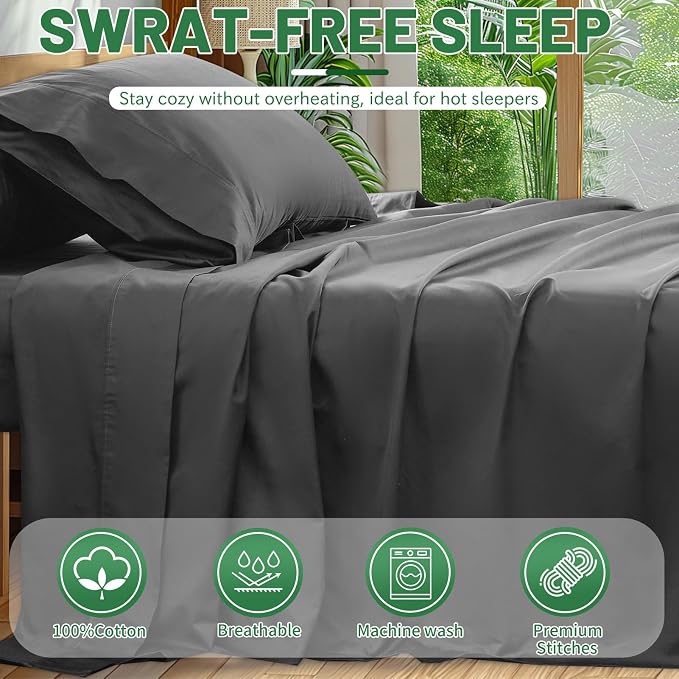 Extra Deep Pocket Queen Sheets 18-24 Inch 100% Egyptian Cotton 1000 Thread - Image 6