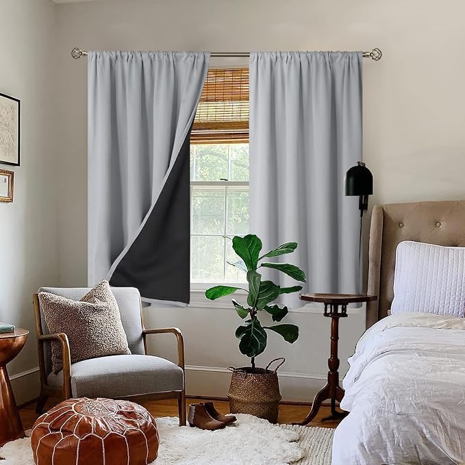 BGment Light Grey Blackout Curtains - Image 2