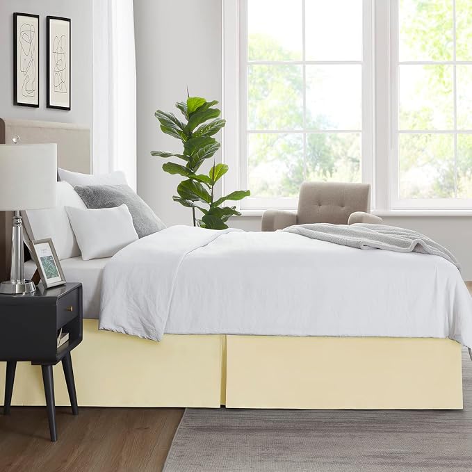 Nestl Vanilla Yellow Twin Bed Skirt - Image 7