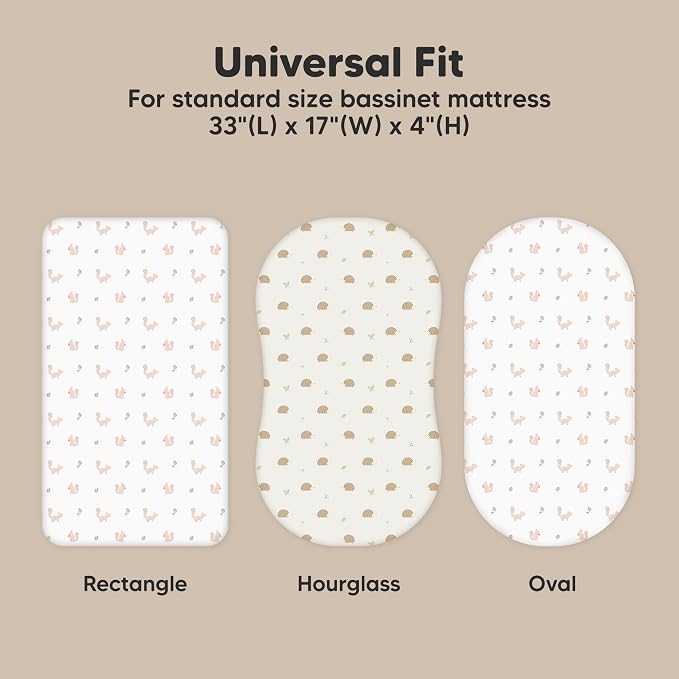 2-Pack Organic Bassinet Sheets for Girls, Boys - Image 3